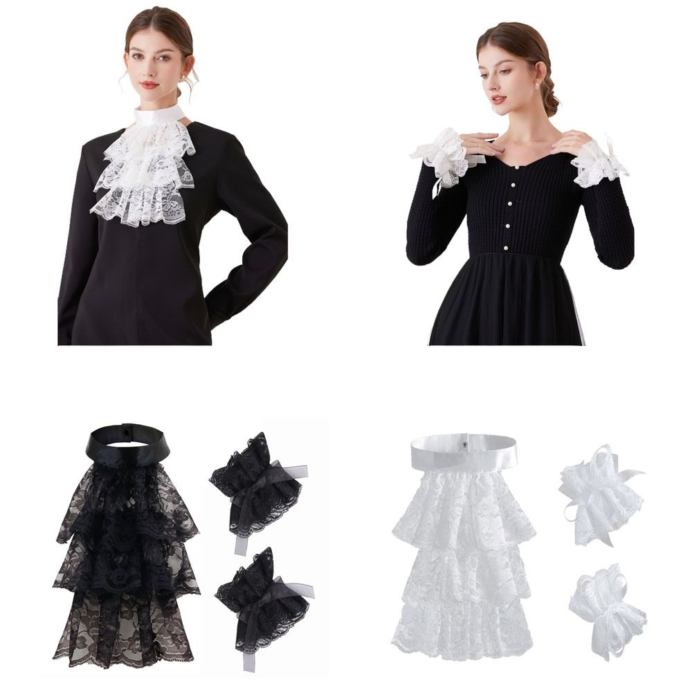 Women'S Fashion Victorian - 패션 빅토리아풍 레이스 자보 칼라 탈부착