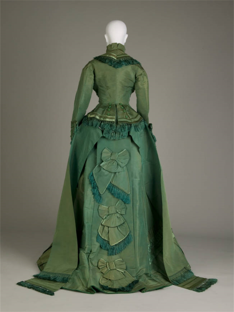 Women'S Fashion Victorian - 1870년대 빅토리아 패션 그린 볼 가운
