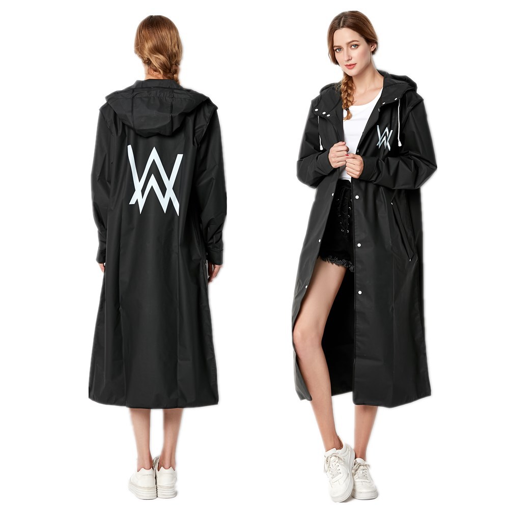 새로운 패션 빅 사이즈 남성과 여성 얇은 검은 비 코트 - Women'S Fashion Raincoat 리뷰 및 가격