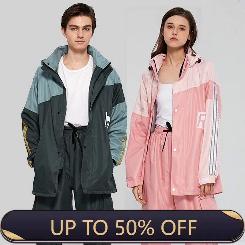 성인용 분리형 레인코트 세트 패션 방수 오토바이 레인코 - Women'S Fashion Raincoat 리뷰 및 가격