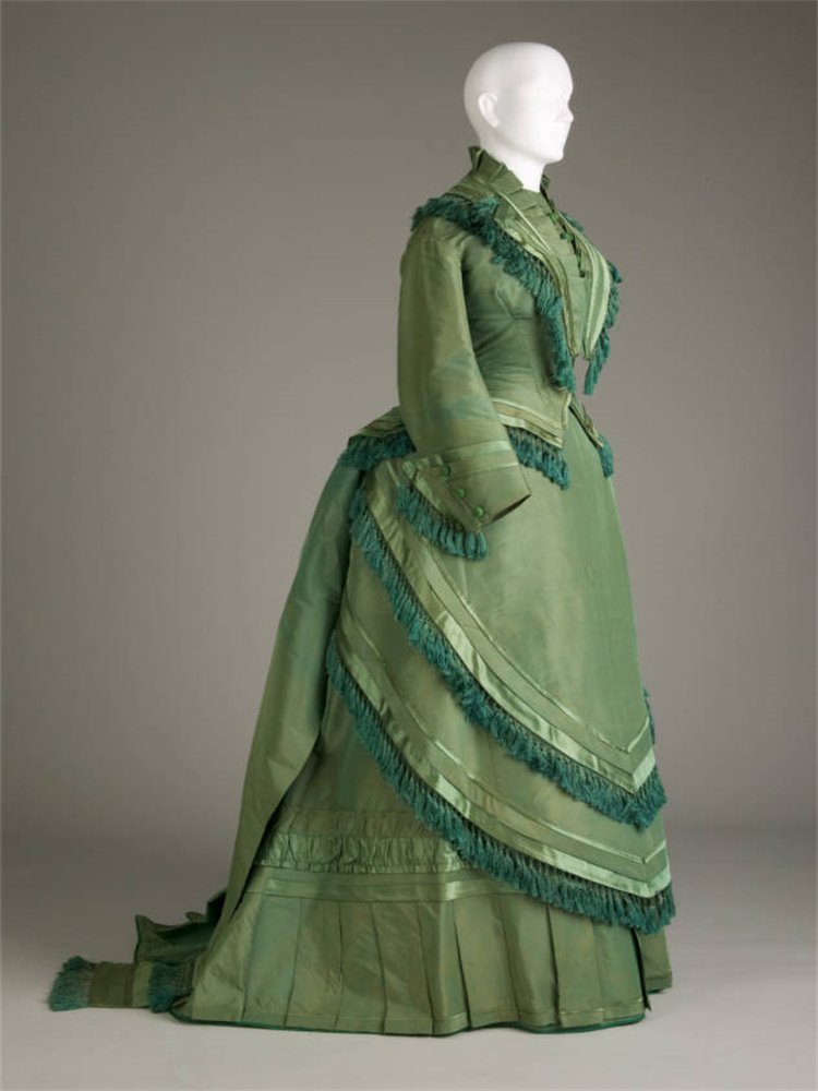 1870년대 빅토리아 패션 그린 볼 가운 의상 역사적인 - Women'S Fashion Victorian 리뷰 및 가격