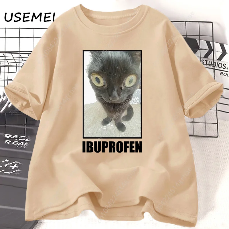 재미 있은 고양이 이부프로펜 그래픽 T 셔츠 남성 여성 - Women'S Fashion Graphic Tees 리뷰 및 가격