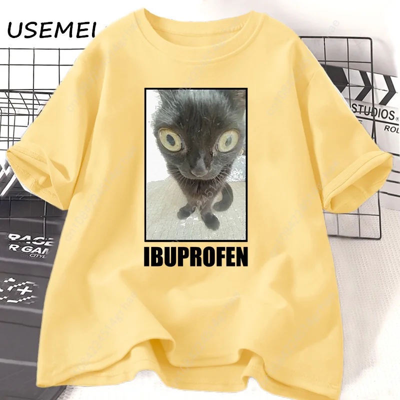 재미 있은 고양이 이부프로펜 그래픽 T 셔츠 남성 여성 - Women'S Fashion Graphic Tees 리뷰 및 가격