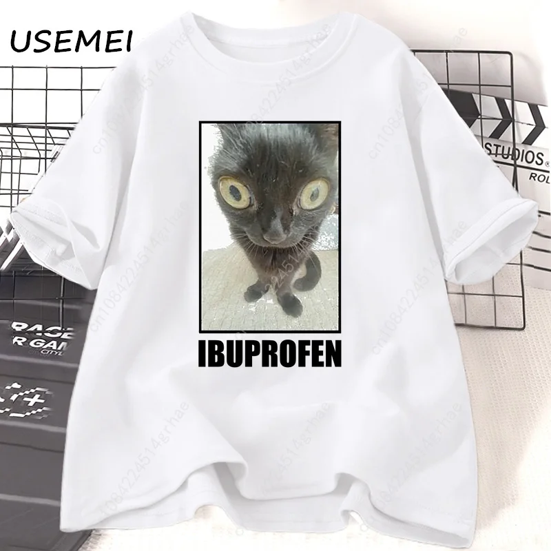 재미 있은 고양이 이부프로펜 그래픽 T 셔츠 남성 여성 - Women'S Fashion Graphic Tees 리뷰 및 가격