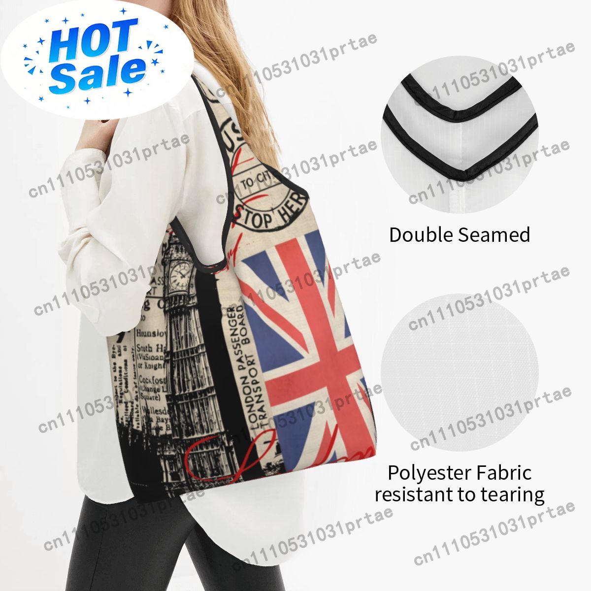 커스텀 레트로 빈티지 런던 식료품 쇼핑백 재미있는 쇼퍼 - Women Fashion Uk 리뷰 및 가격