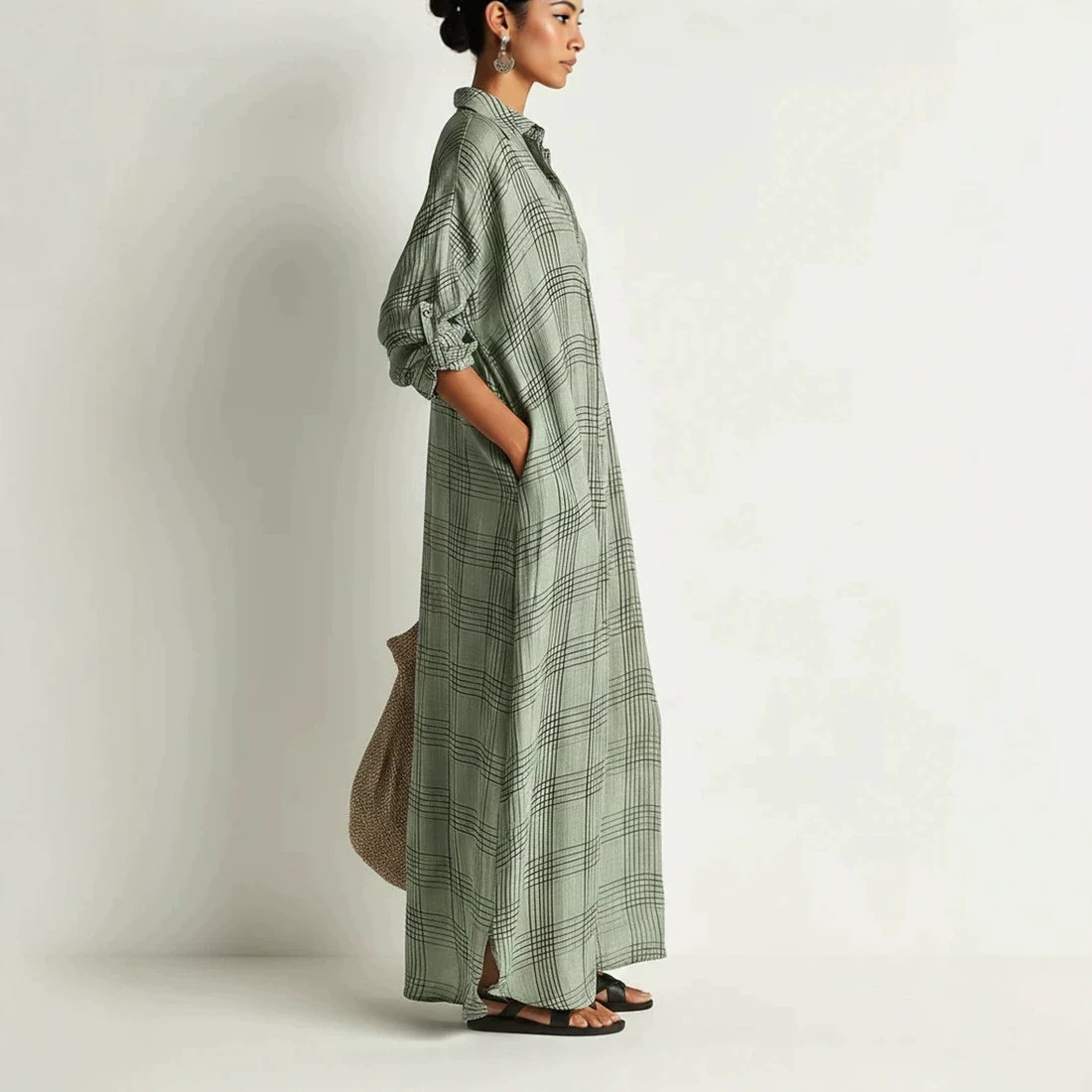 프린트 린넨 코튼 미디 드레스 여름 원피스 플로럴 보헤 - Maxi Dress Boho 리뷰 및 가격