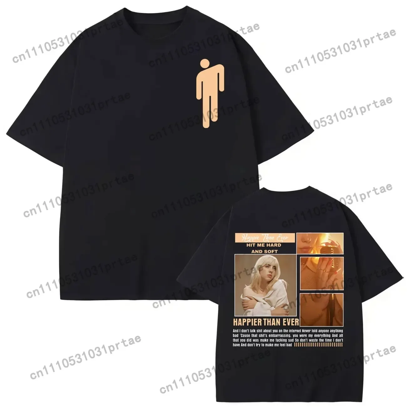 빌리 아일리쉬 히트 미 하드 앤 소프트 앨범 포스터 그 - Women'S Fashion Graphic Tees 리뷰 및 가격