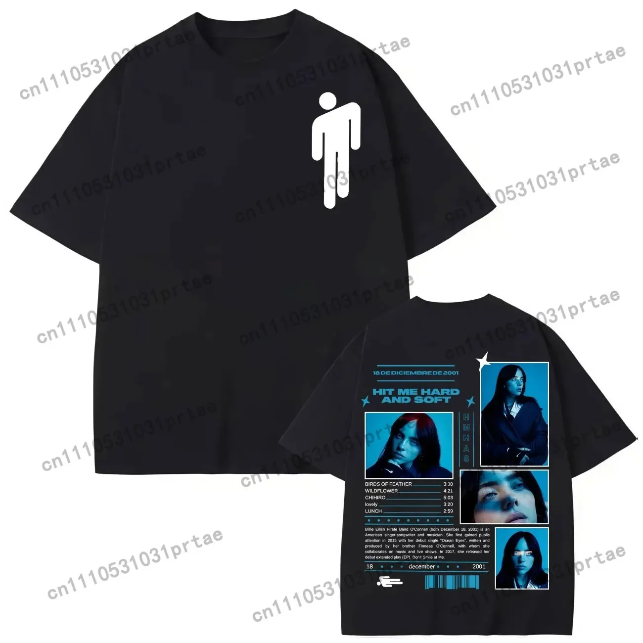 빌리 아일리쉬 히트 미 하드 앤 소프트 앨범 포스터 그 - Women'S Fashion Graphic Tees 리뷰 및 가격