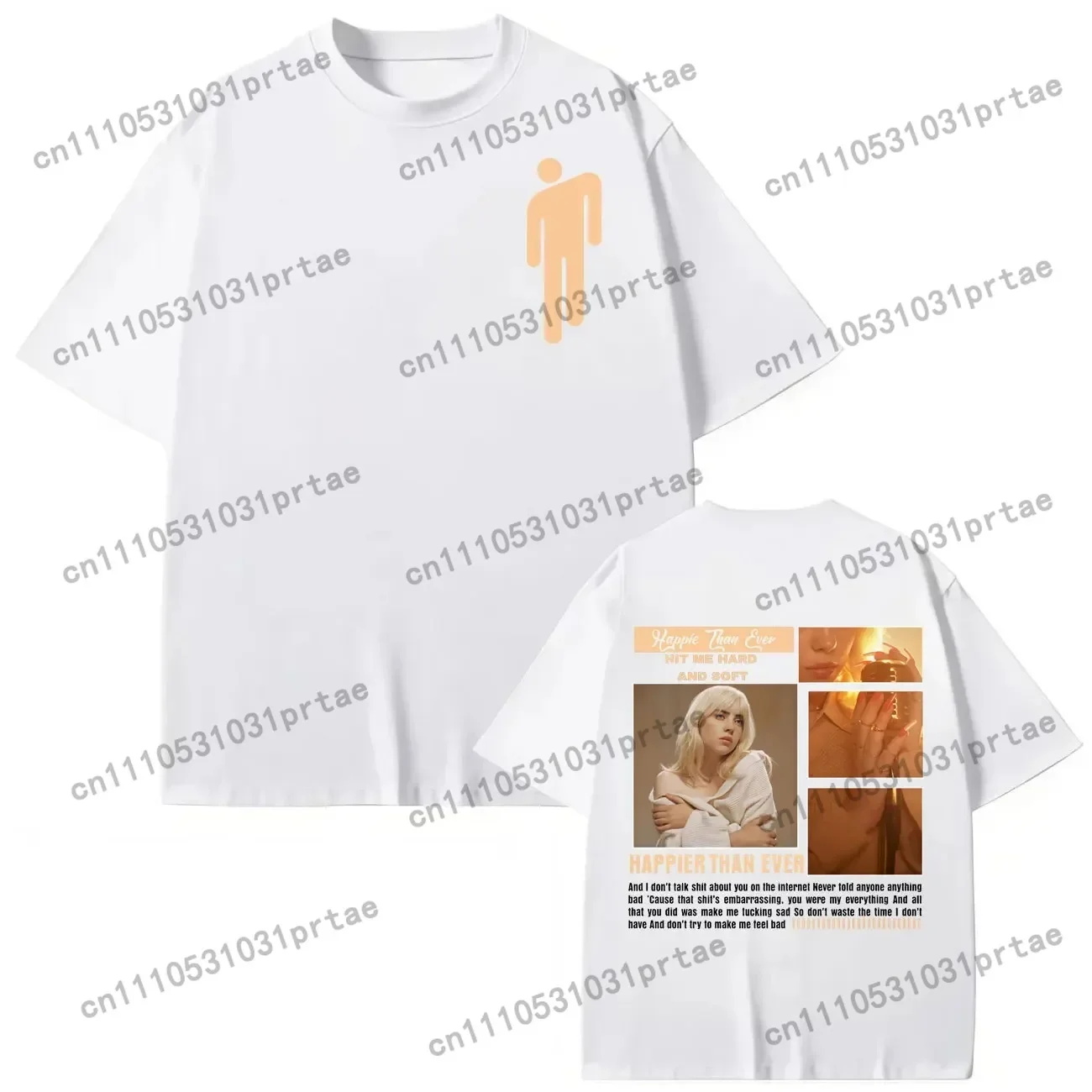 빌리 아일리쉬 히트 미 하드 앤 소프트 앨범 포스터 그 - Women'S Fashion Graphic Tees 리뷰 및 가격
