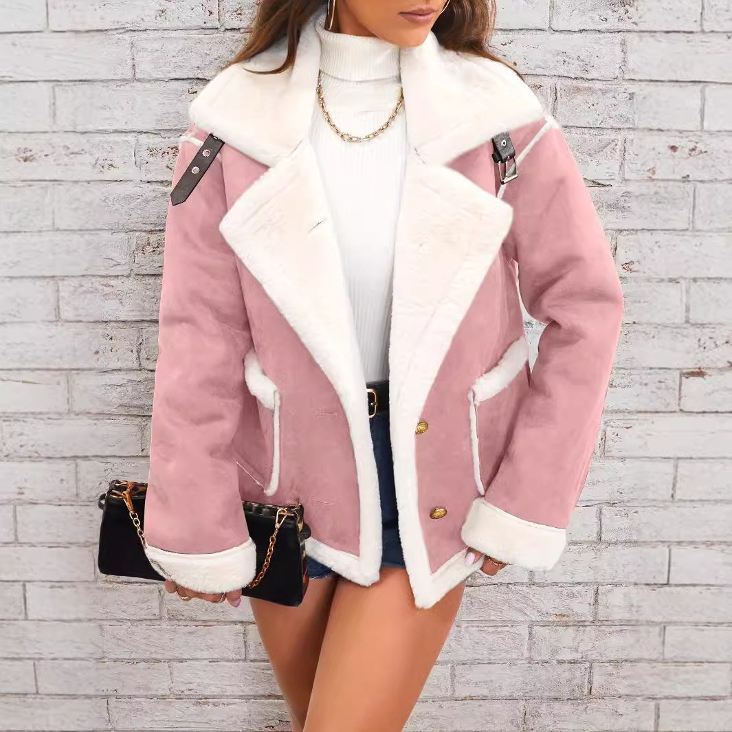 여성 시어링 재킷 캐주얼 숏 코트 Y2k 턴다운 칼라  - Sherpa Coat Women 리뷰 및 가격