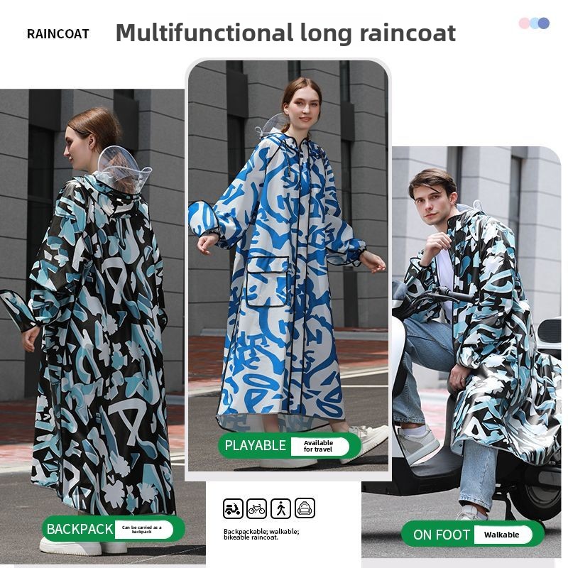 성인용 롱 카모플라주 레인코트, 고강도 아웃도어 하이킹 - Women'S Fashion Raincoat 리뷰 및 가격